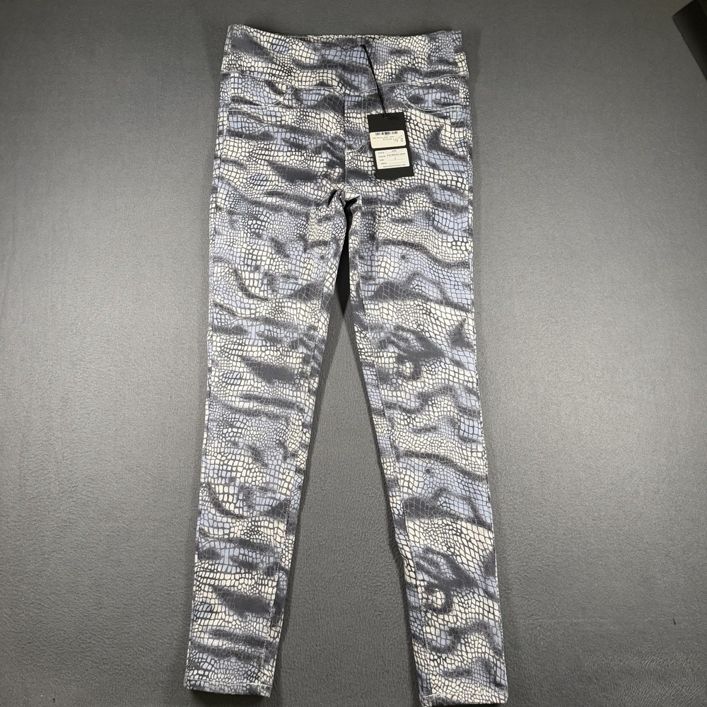 Lior Paris Jane Skinny Jeans Womens 8 Gray Indigo Skin Print Stretch Denim NWT